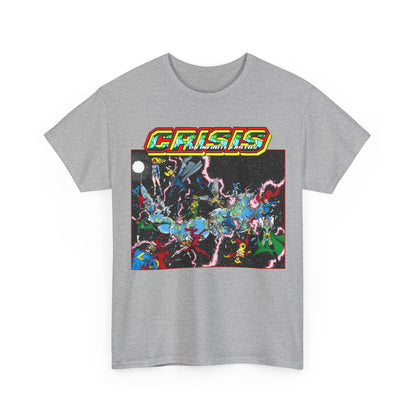Crisis on Infinite Earths T-Shirt - George Perez Art - #1 Cover, First Issue - Harbinger, Pariah, Obsidian, Firestorm - DC Comics