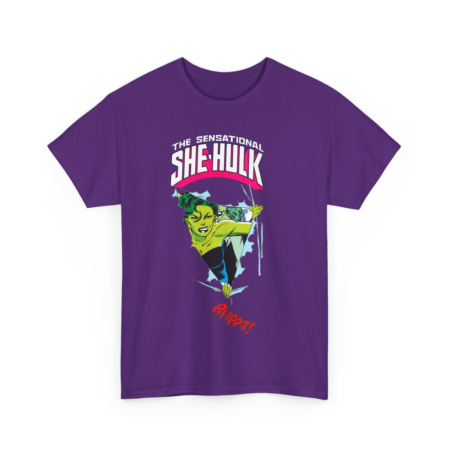 Sensational She-Hulk T-Shirt - John Byrne Art - Marvel Comics - Jennifer Walters - Ripping Through the Shirt - Fourth Wall