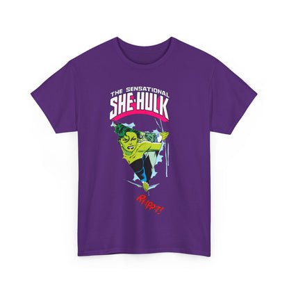 Sensational She-Hulk T-Shirt - John Byrne Art - Marvel Comics - Jennifer Walters - Ripping Through the Shirt - Fourth Wall