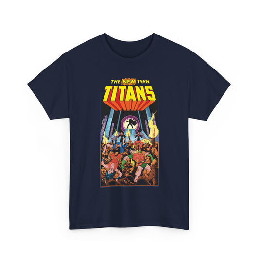 New Teen Titans T-Shirt - George Perez Art - #22 Cover - Wonder Girl, Robin, Raven, Kid Flash - Brother Blood Story - DC Comics