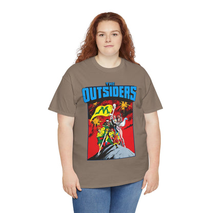 Outsiders T-Shirt - Alan Davis Art - Geo-Force, Halo, Black Lightning, Metamorpho, Katana - DC Comics