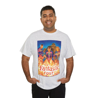 Fantastic Four T-Shirt - Alex Ross Art - Mr. Fantastic, Invisible Woman, Human Torch, The Thing - Marvel Comics