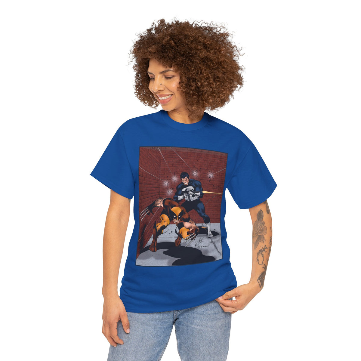 Wolverine & Punisher T-Shirt - John Buscema Art - Marvel Comics