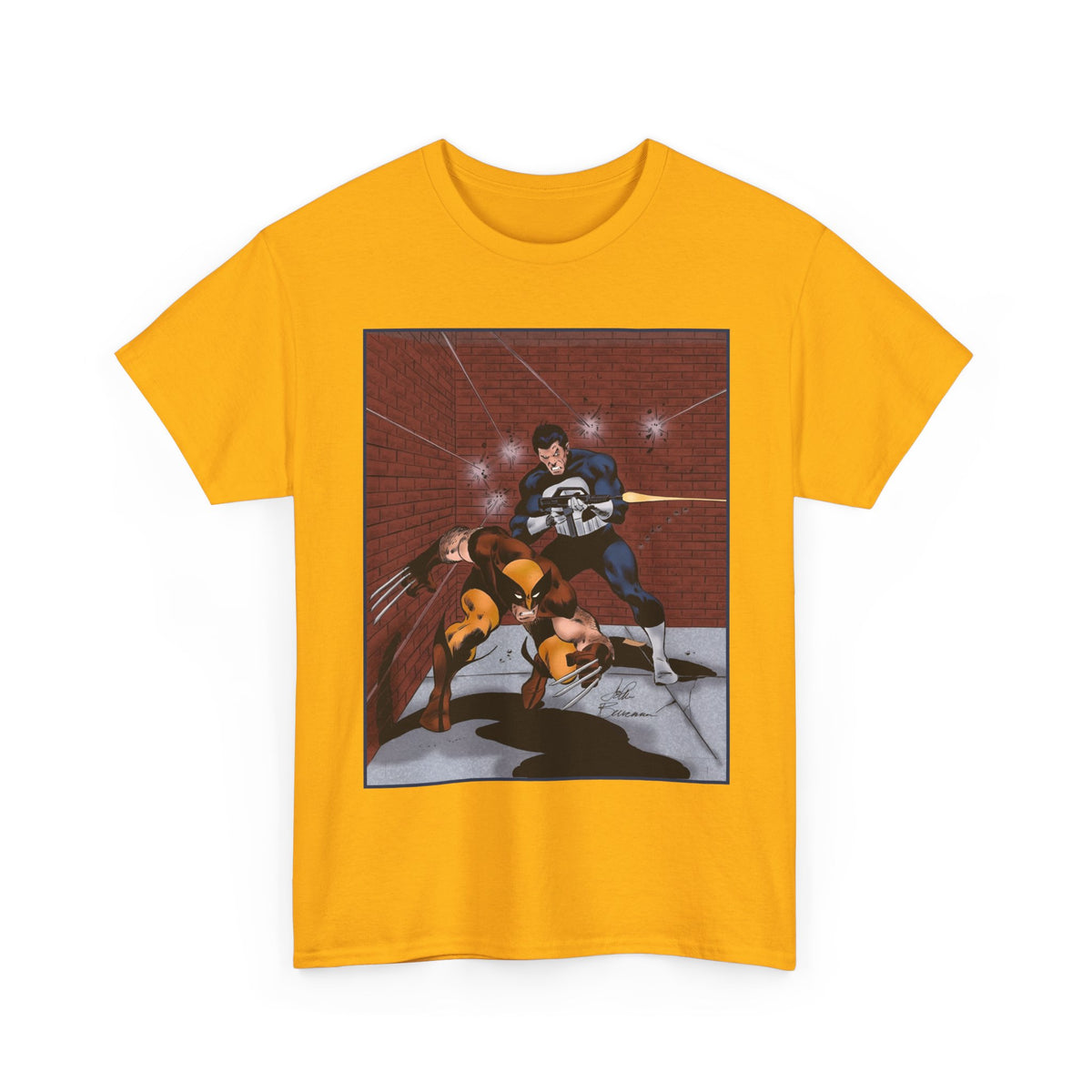 Wolverine & Punisher T-Shirt - John Buscema Art - Marvel Comics
