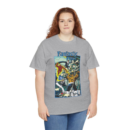 Fantastic Four T-Shirt - George Perez Art - Reed Richards, Invisible Woman, Human Torch, The Thing - Marvel Comics