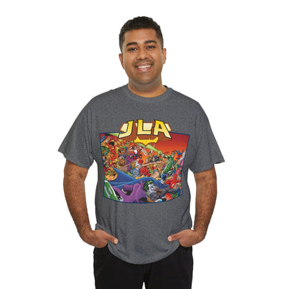 JLA: The Nail T-Shirt - Alan Davis Art - Green Lantern, Batman, Wonder Woman, Flash - DC Comics