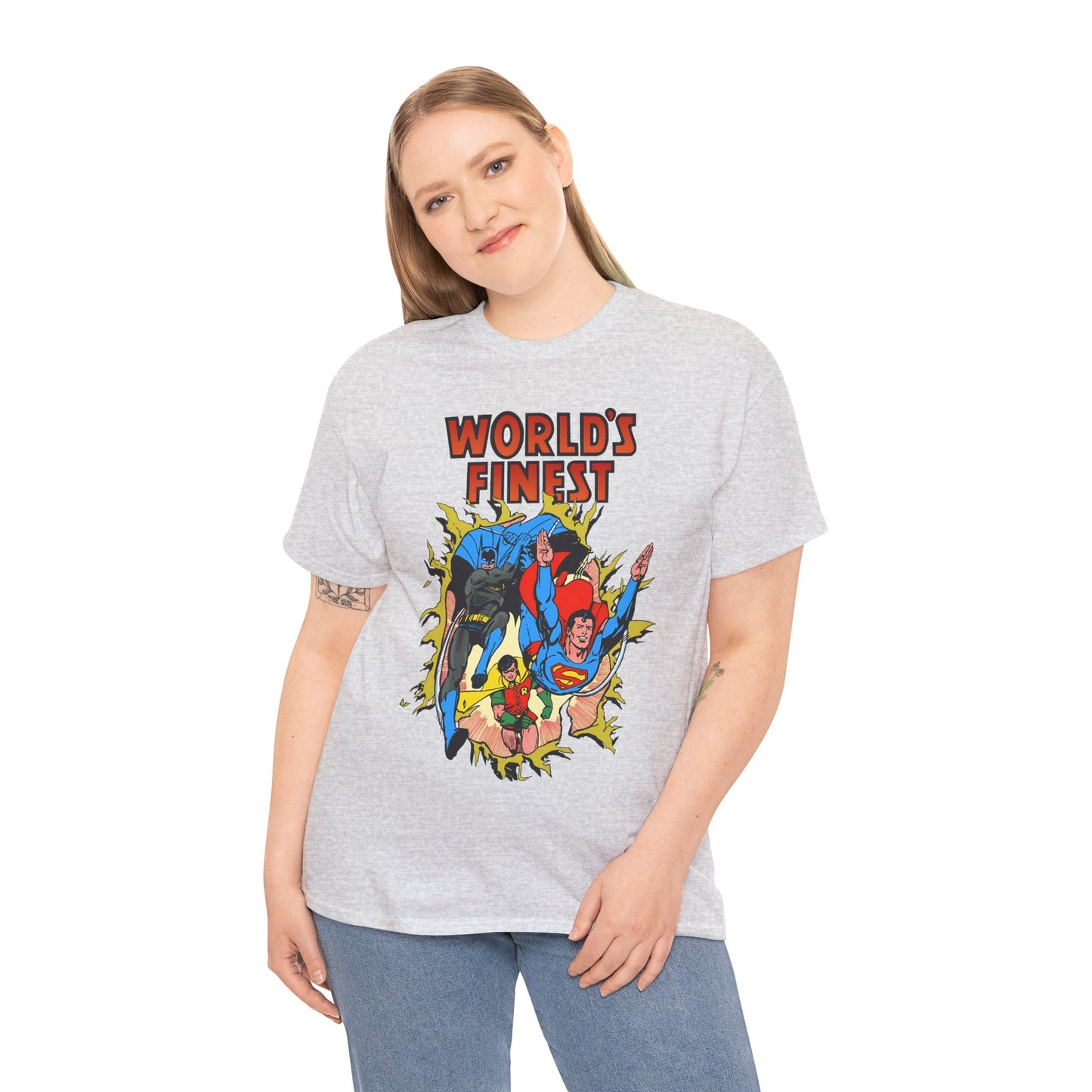 World's Finest T-Shirt - George Perez Art - Superman, Batman, Robin - DC Comics