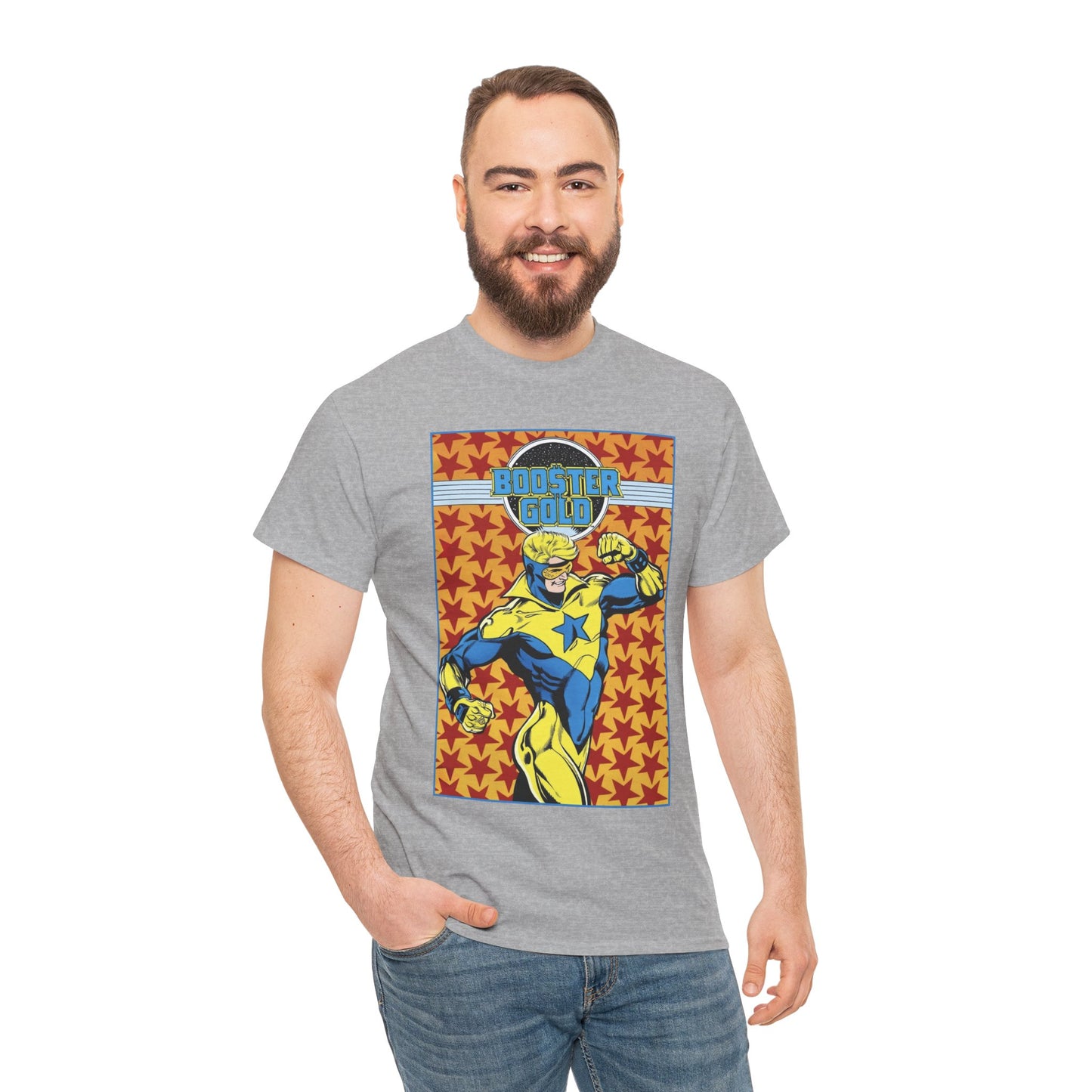 Booster Gold T-Shirt - Dan Jurgens Art - JLI Member - DC Comics
