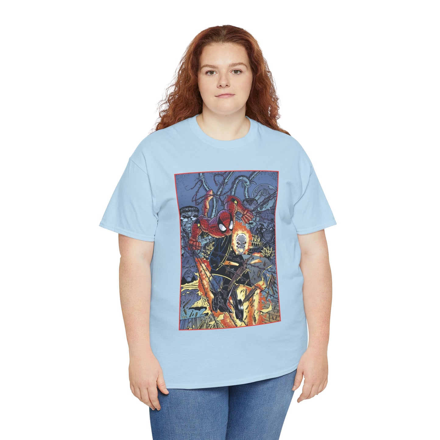 Amazing Spider-Man & Ghost Rider T-Shirt - Erik Larsen Art - Sinister Six - Marvel Comics