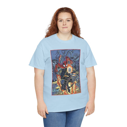 Amazing Spider-Man & Ghost Rider T-Shirt - Erik Larsen Art - Sinister Six - Marvel Comics