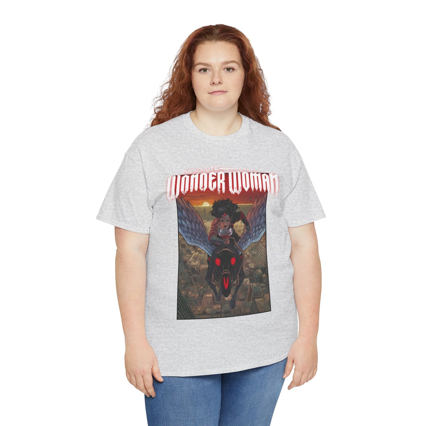 Absolute Wonder Woman T-Shirt - Hayden Sherman Art - DC Comics All-In - Raised in Hell by Circe - Riding Pegasus