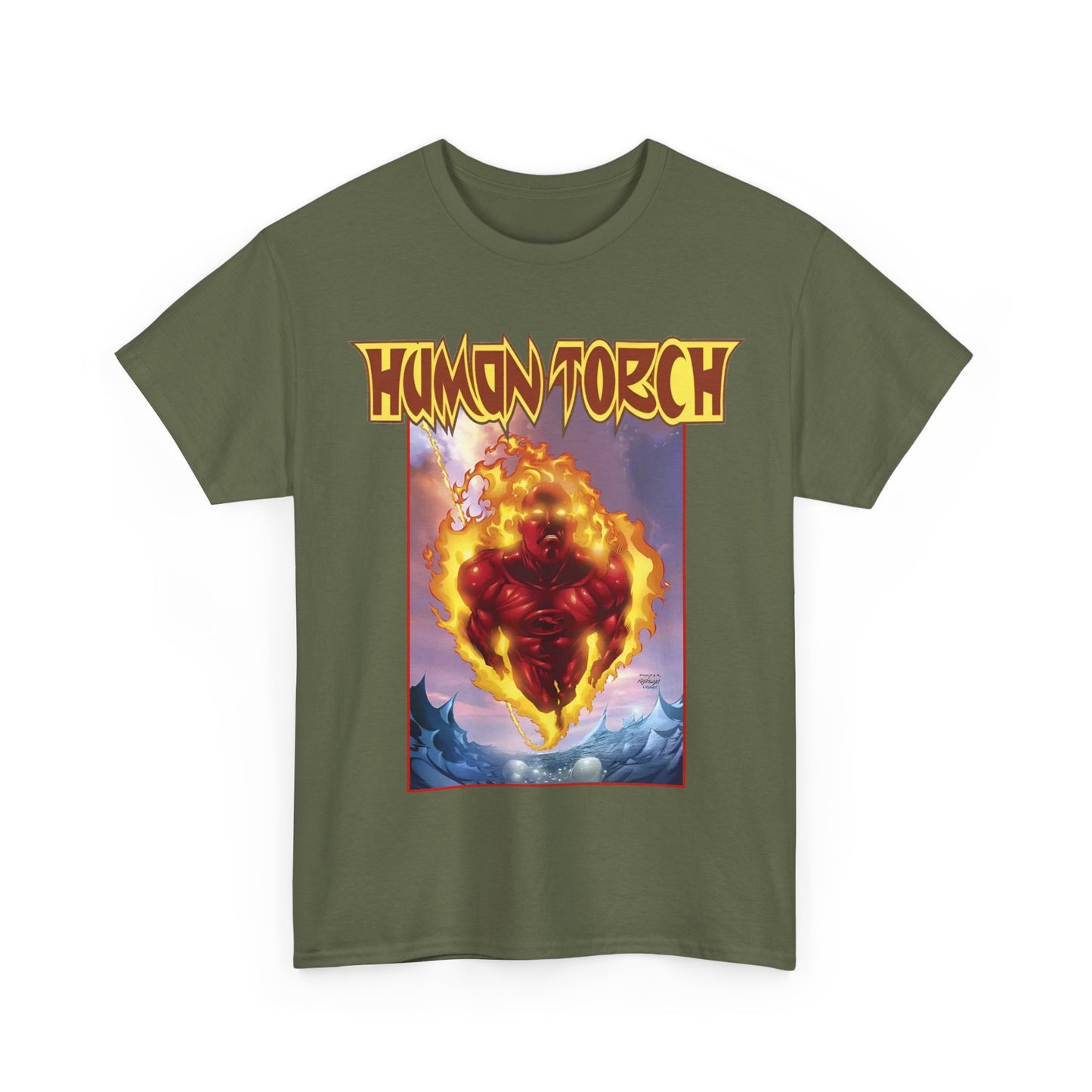 Human Torch T-Shirt - Howard Porter Art - Marvel Comics
