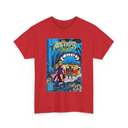 Amethyst, Princess of Gemworld T-Shirt - George Perez & Ernie Colon Art - The Last Battle Vs Dark Opal - DC Comics