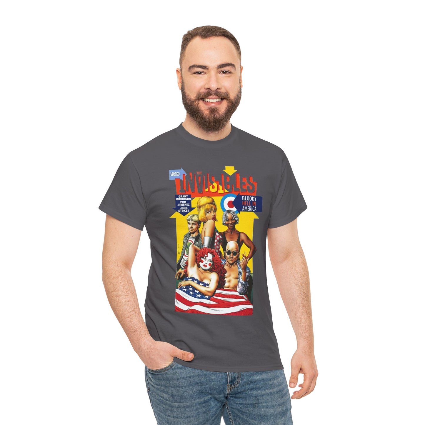 Invisibles: Bloody Hell in America T-Shirt - Brian Bolland Art - DC/Vertigo Comics