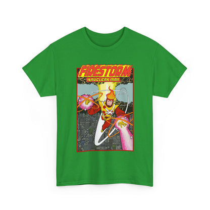 Firestorm the Nuclear Man T-Shirt - George Perez JLA Postcard Art 1980s - DC Comics - Justice League of America Member