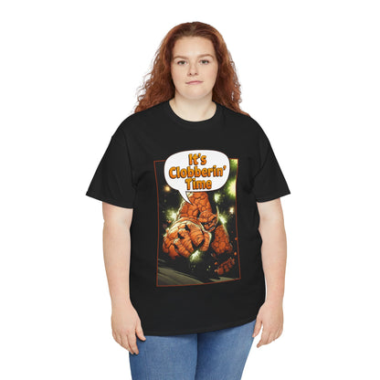 The Thing Shirt - Adam Kubert Art - It's Clobberin' Time - Fantastic Four Member - Marvel Comics