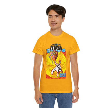 New Teen Titans T-Shirt - George Perez Art - #3 Cover Art - Dr. Light & the Fearsome Five Vs Starfire & the Teen Titans - DC Comics