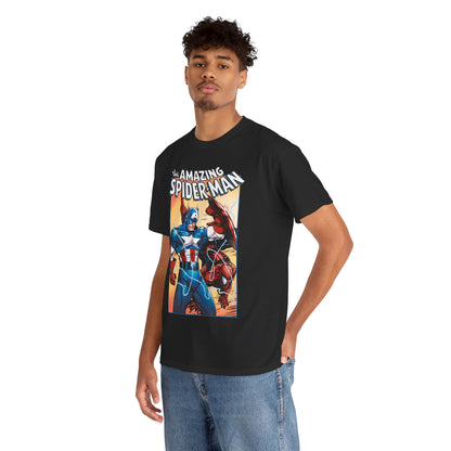 Amazing Spider-Man & Captain America T-Shirt - Todd McFarlane Art - Marvel Comics