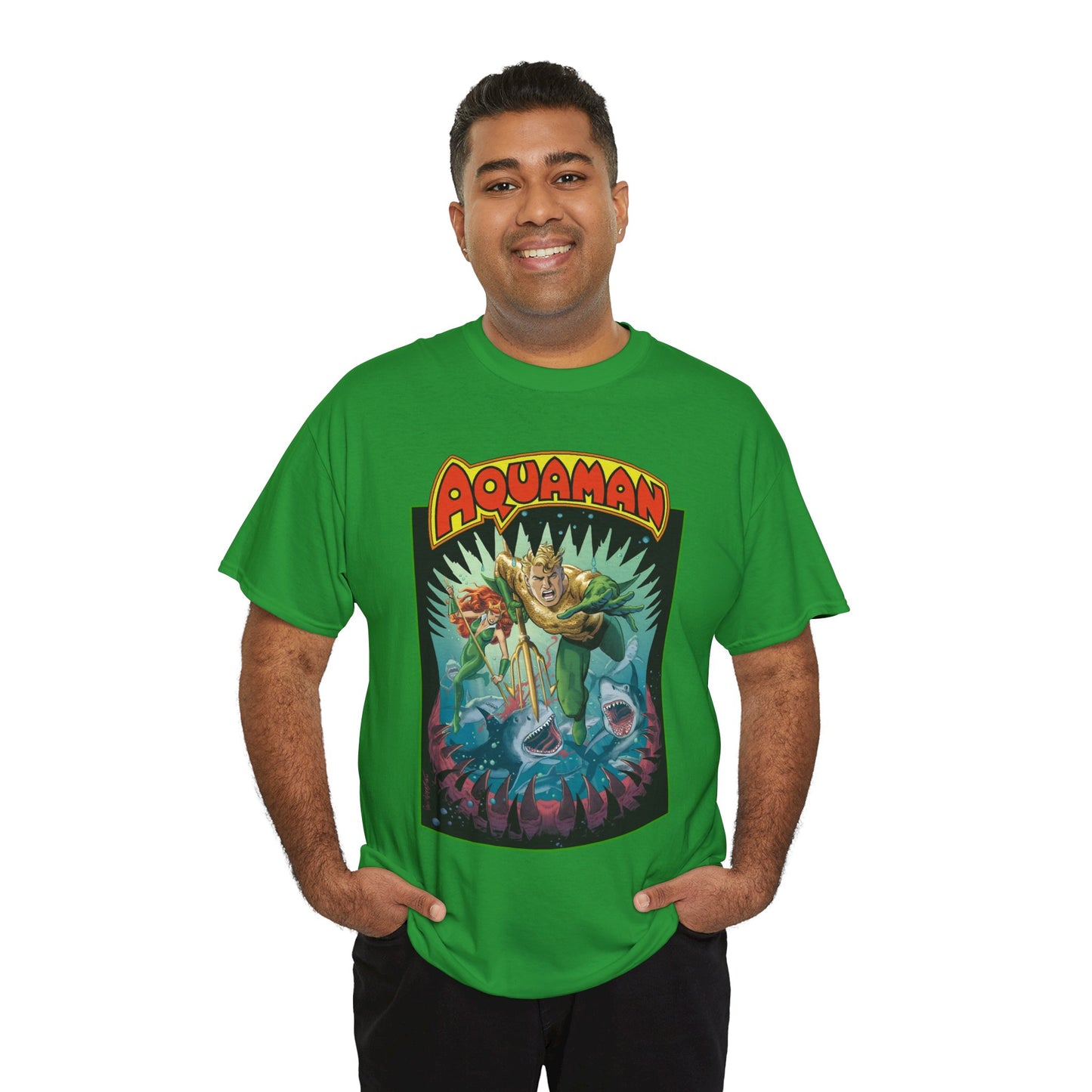 Aquaman T-Shirt - José Luis García-López Art - 80th Anniversary Variant Cover - Arthur Curry, Mera, Bronze Age Look - DC Comics