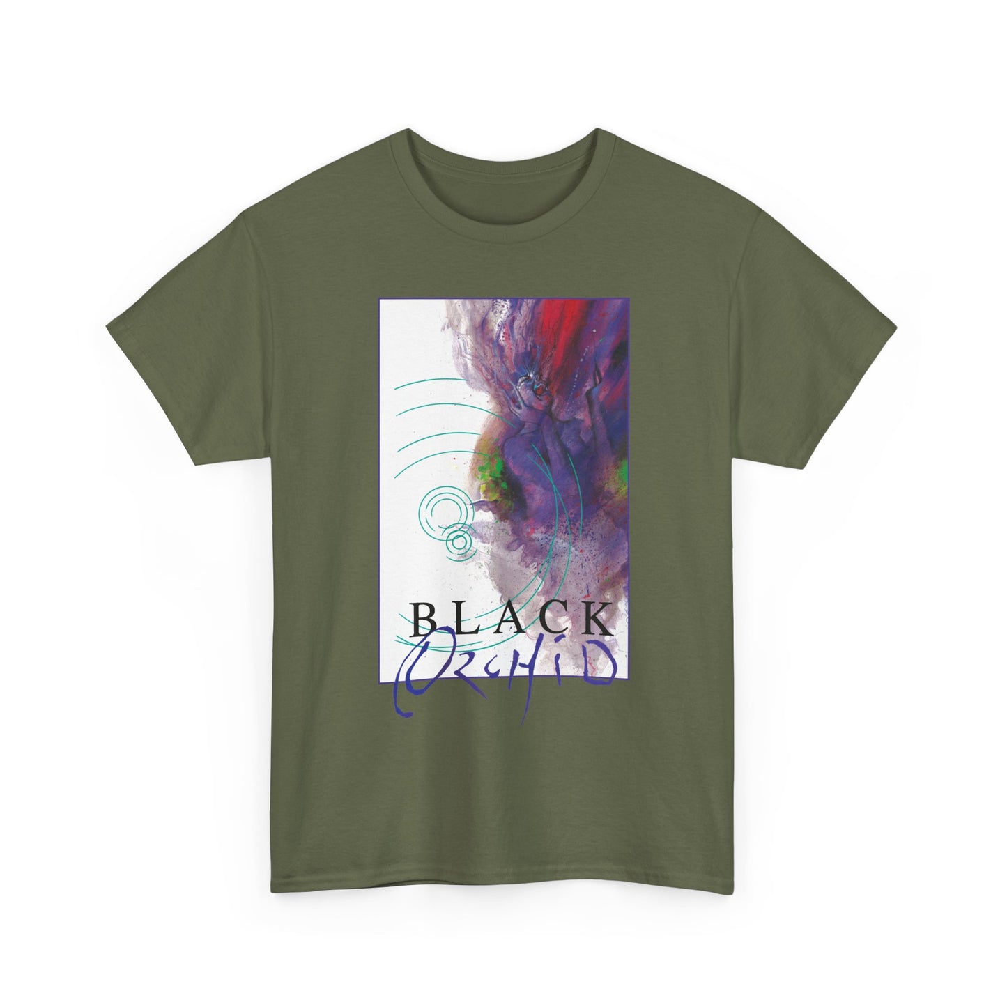 Black Orchid T-Shirt - Dave McKean Art - Neil Gaiman 1980s Story - DC/Vertigo Comics