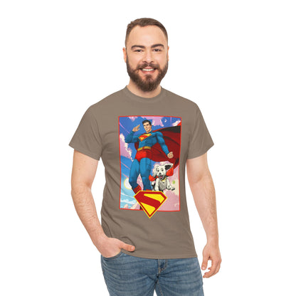 Superman & Krypto T-Shirt - DC Comics - New James Gunn Movie 2025 - Dan Mora Art - Man of Steel
