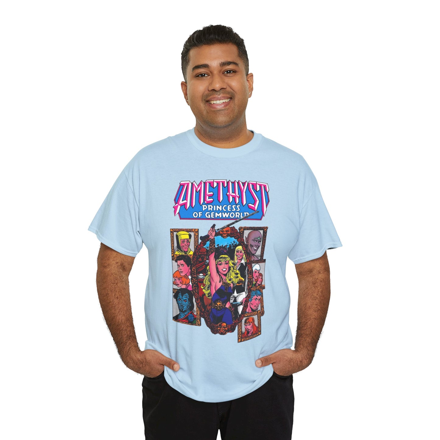 Amethyst Princess of Gemworld T-Shirt - Ernie Colon Art - Sardonyx, Dark Opal, Granch, Citrina - DC Comics