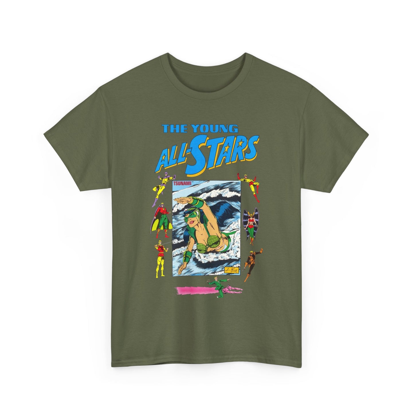Young All-Stars T-Shirt - Brian Murray Art - Tsunami, Johnny Thunder, Sandman, Green Lantern - DC Comics