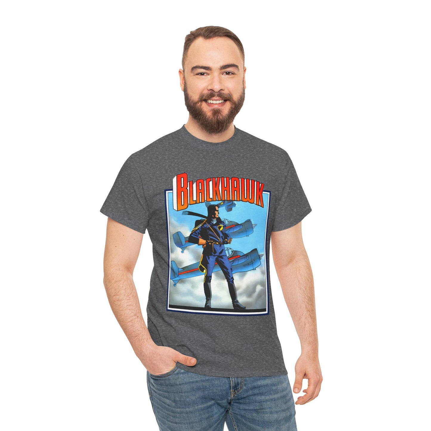 Blackhawk T-Shirt - Howard Chaykin Art - World War II Anti-Nazi Ace Pilots - DC Comics