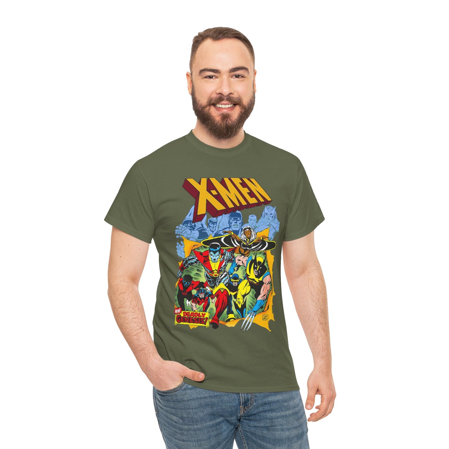 Giant-Sized X-Men T-Shirt - Dave Cockrum Art - Wolverine, Storm, Colossus, Cyclops, Nightcrawler, Thunderbird - New Chris Claremont Era - Marvel Comics