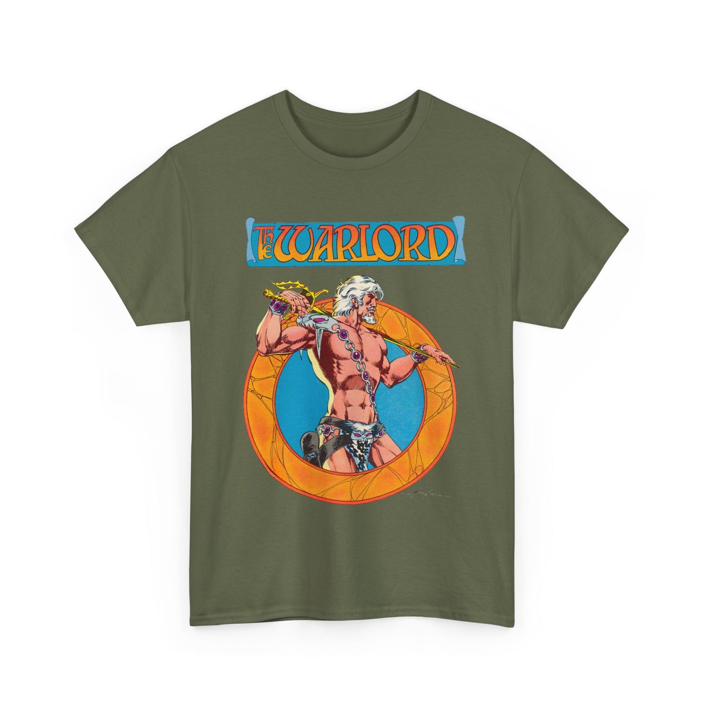 Warlord T-Shirt - Mike Grell Art - Skartaris - Travis Morgan - DC Comics 1970s Sword & Sorcery Series