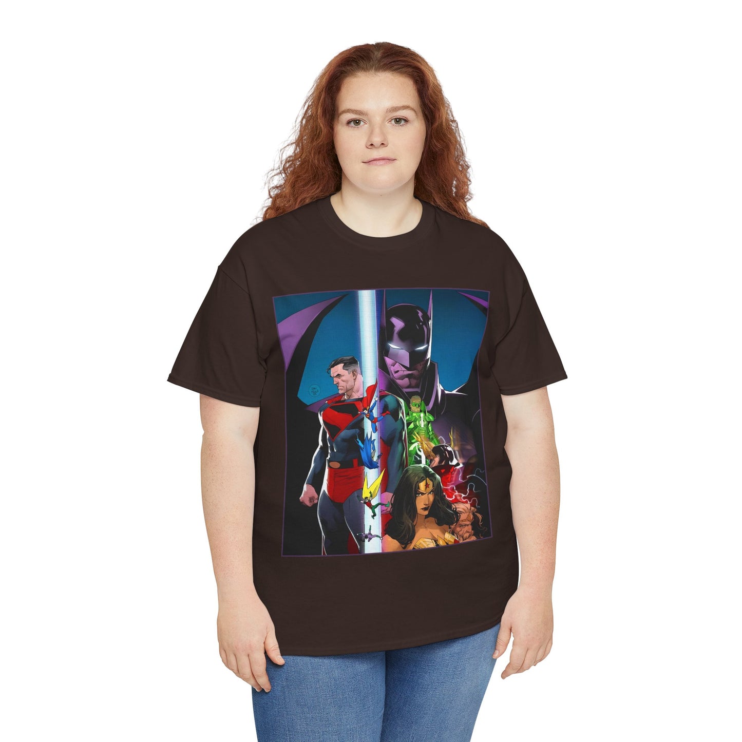 Kingdom Come T-Shirt - Dan Mora Art - Batman/Superman World's Finest Cover - Superman, Batman, Wonder Woman, Green Lantern, Robin, Flash - DC Comics