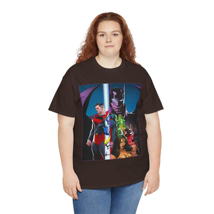Kingdom Come T-Shirt - Dan Mora Art - Batman/Superman World's Finest Cover - Superman, Batman, Wonder Woman, Green Lantern, Robin, Flash - DC Comics