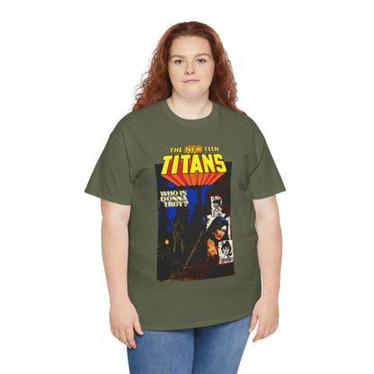 New Teen Titans T-Shirt - Classic George Perez Art - Who is Donna Troy? - Iconic Story and Cover - Robin/Dick Grayson - Popular DC Comics 1980s Series