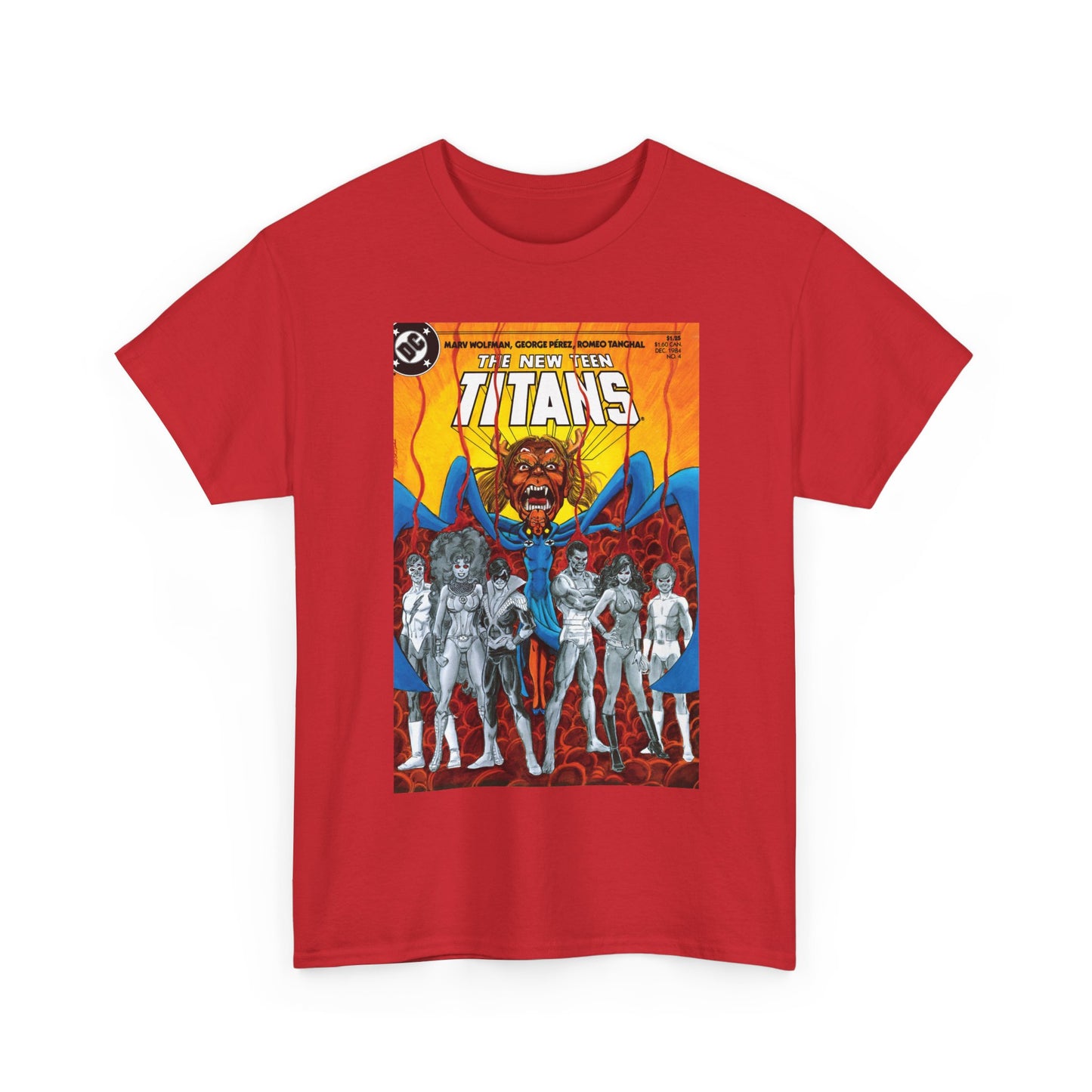 New Teen Titans #4 T-Shirt - George Perez Art - Trigon the Terrible - DC Comics