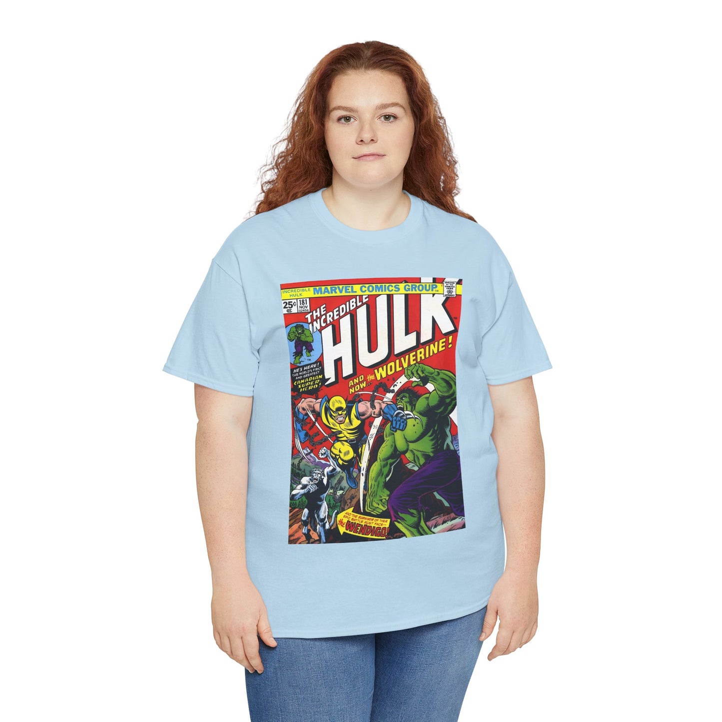 Incredible Hulk #181 T-Shirt - First Appearance of Wolverine - Vs The Wendigo - Marvel Comics