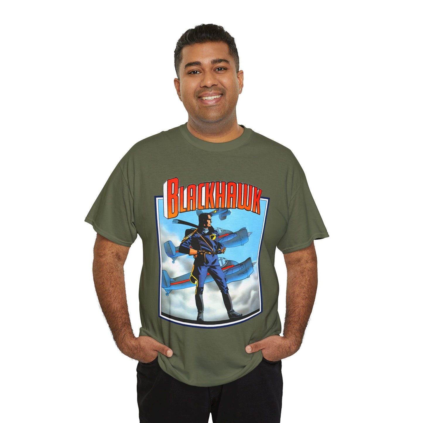 Blackhawk T-Shirt - Howard Chaykin Art - World War II Anti-Nazi Ace Pilots - DC Comics