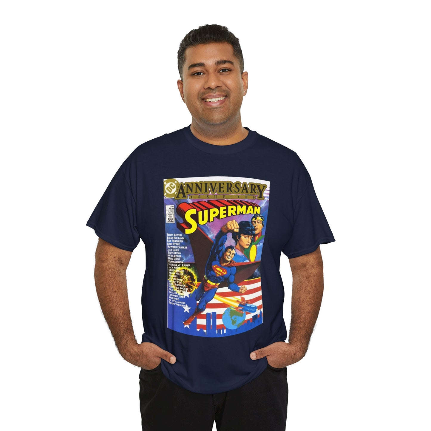 Superman #400 T-Shirt - Howard Chaykin & Frank Miller Art - Jor-El, Lara, Krypton - DC Comics