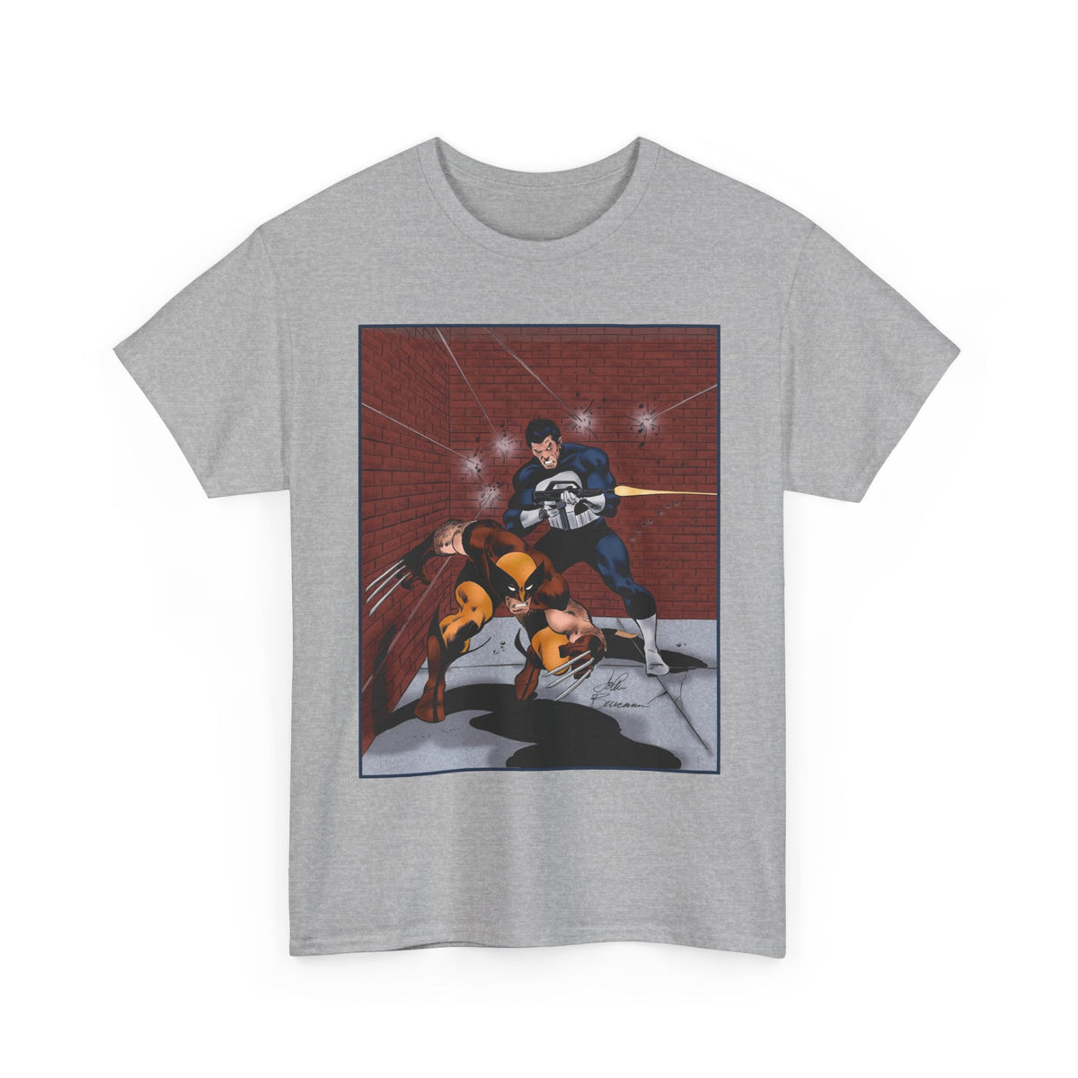 Wolverine & Punisher T-Shirt - John Buscema Art - Marvel Comics