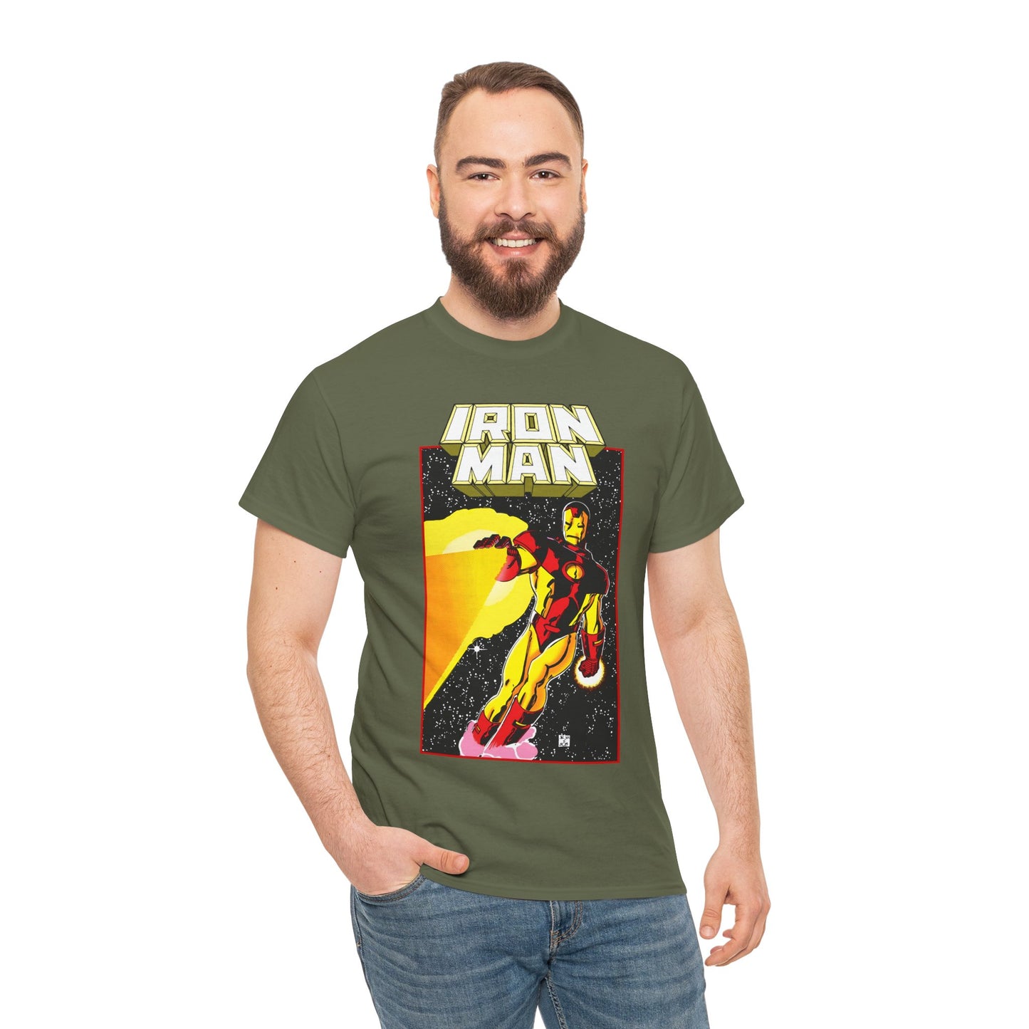 Iron Man T-Shirt - John Romita Jr Art - Cover to Issue #256 - Tony Stark in Space - Marvel Comics