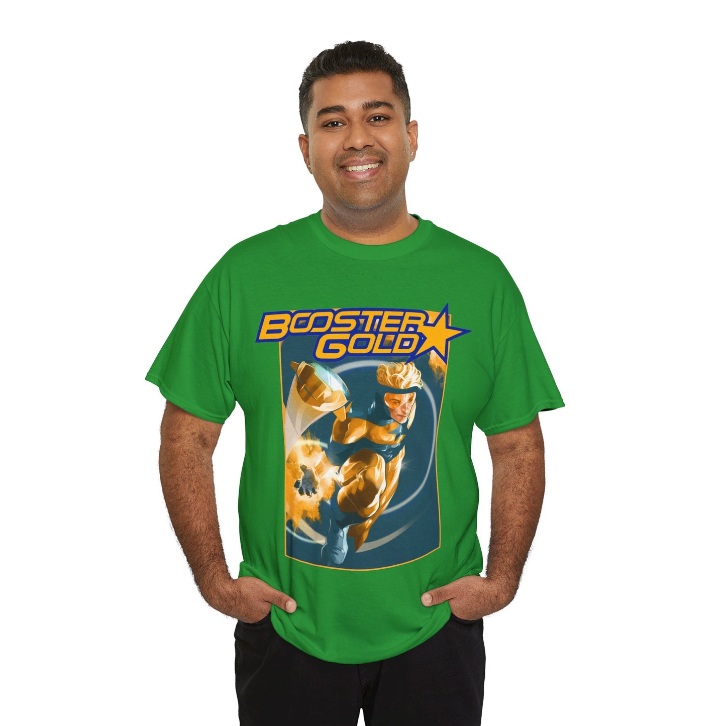 Booster Gold T-Shirt - Don Aguillo Art - Justice League: The Omega Act - DC Comics