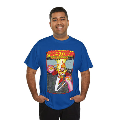 Firestorm the Nuclear Man T-Shirt - George Perez JLA Postcard Art 1980s - DC Comics - Justice League of America Member