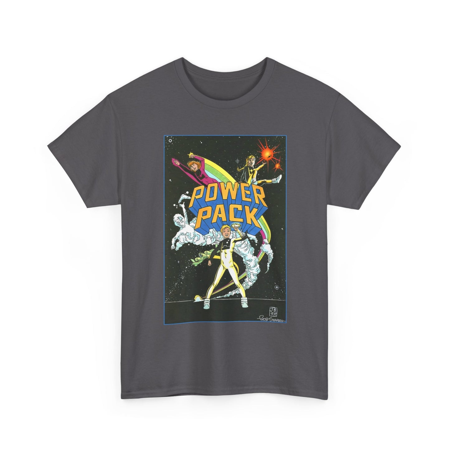 Power Pack T-Shirt - June Brigman, Roy Richardson, Bob Share Art - Ad Recreation - Marvel Comics