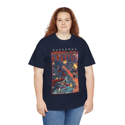 Superman: World of Krypton T-Shirt - George Perez Art - Superboy, Supergirl, Mon-El - DC Comics