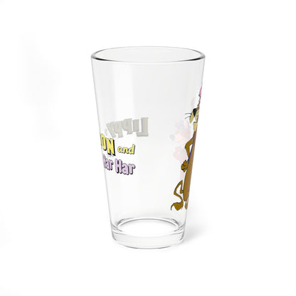 Lippy the Lion & Hardy Har Har Pint Glass, 16oz - Beloved Hanna-Barbera Cartoon 1960s TV - Classic Animation