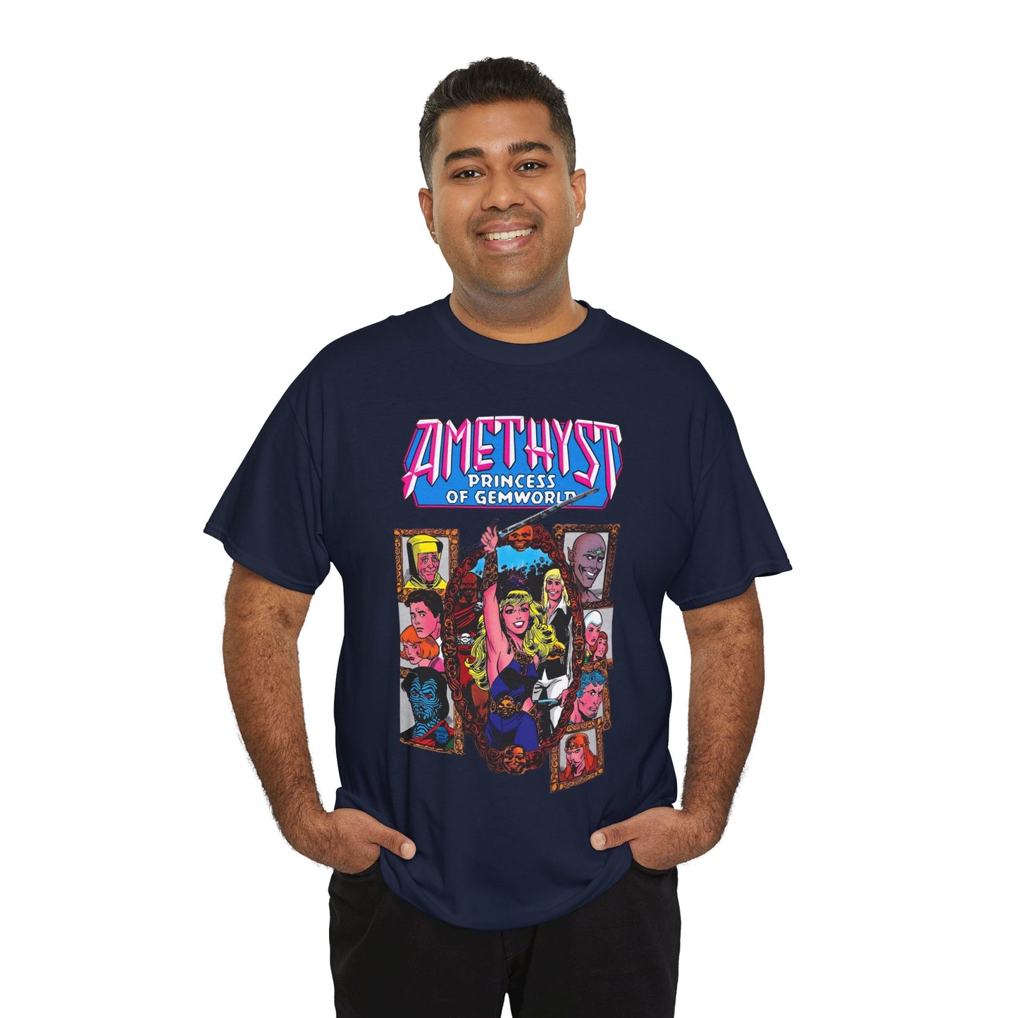 Amethyst Princess of Gemworld T-Shirt - Ernie Colon Art - Sardonyx, Dark Opal, Granch, Citrina - DC Comics