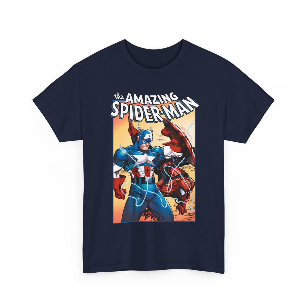 Amazing Spider-Man & Captain America T-Shirt - Todd McFarlane Art - Marvel Comics