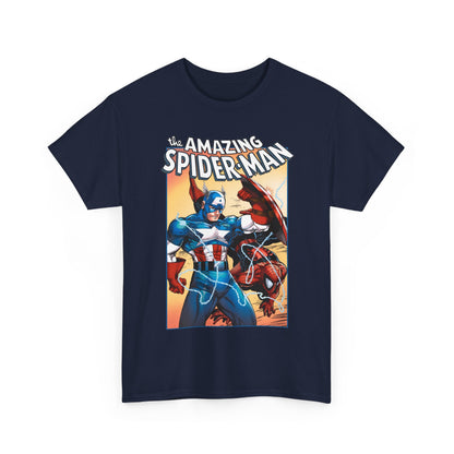 Amazing Spider-Man & Captain America T-Shirt - Todd McFarlane Art - Marvel Comics