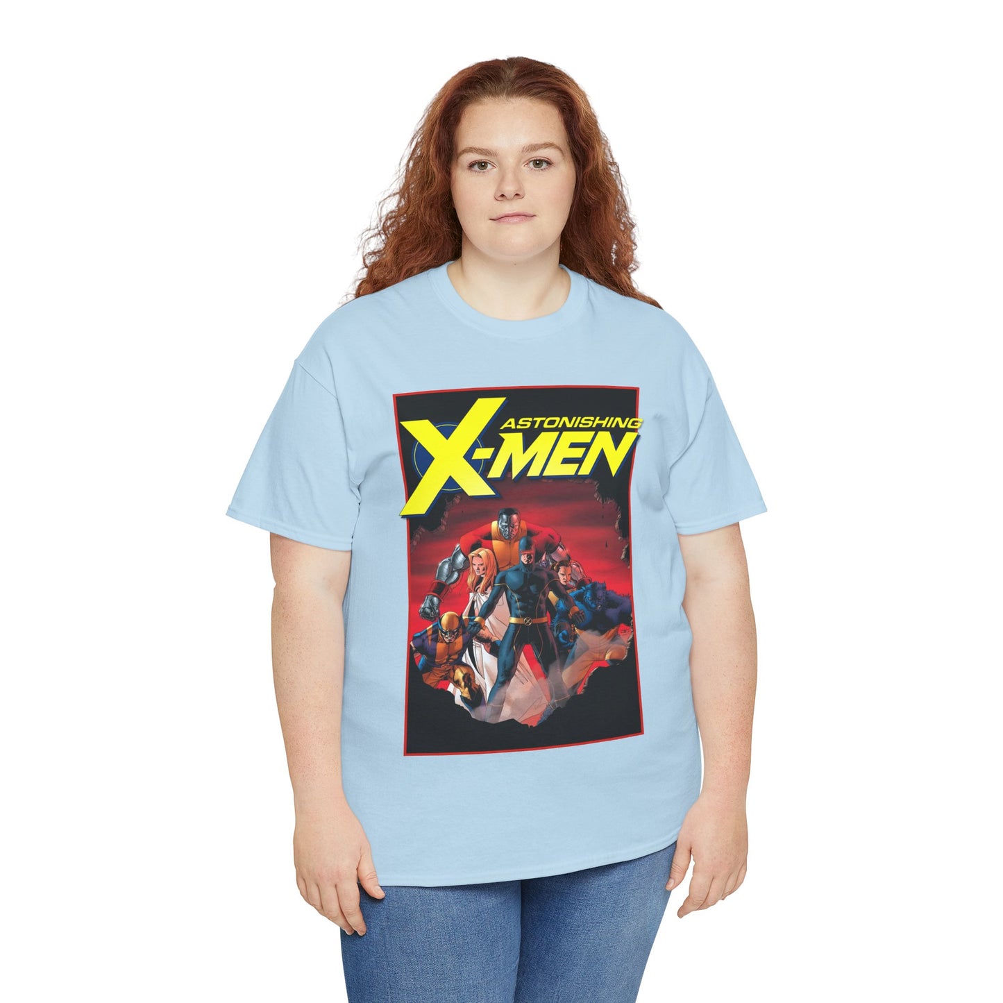Astonishing X-Men T-Shirt - John Cassady Art - Cyclops, Beast, Wolverine, Colossus, Emma Frost - Marvel Comics