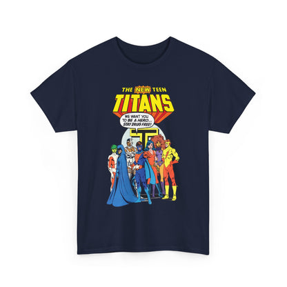 New Teen Titans T-Shirt - 1980s DC Comics Drug Awareness Specials - Protector, Starfire, Cyborg, Wonder Girl, Raven