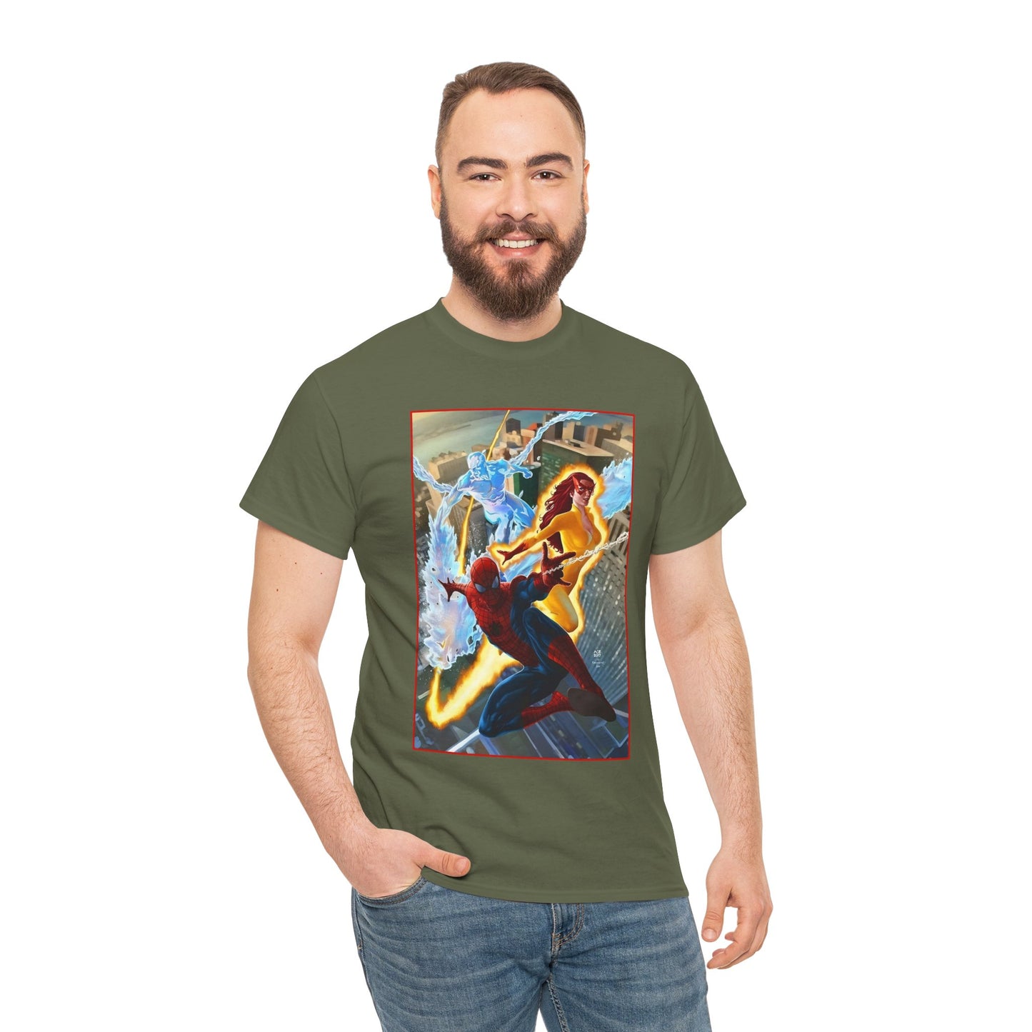 Spider-Man & His Amazing Friends T-Shirt - Firestar, Iceman - Marvel Comics